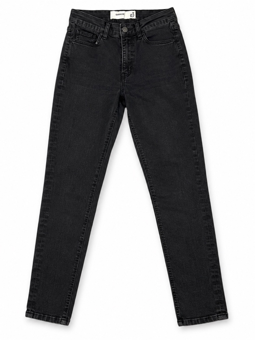 Garage Black Straight-Leg Jeans — Size 3